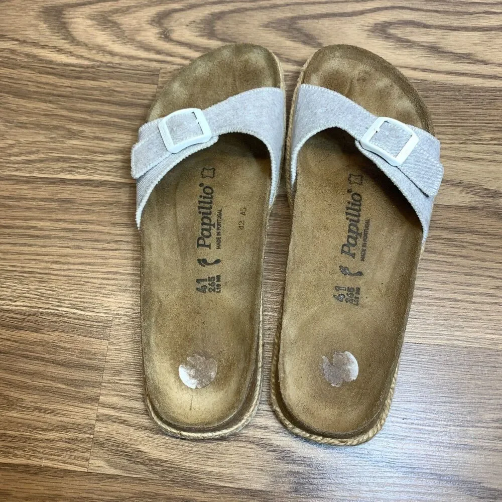 Women's Birkenstock Papillio Madrid Sandals Gray Shoes Size 41 US 10‎